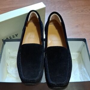 Bally Men's Dark Suede Loafers